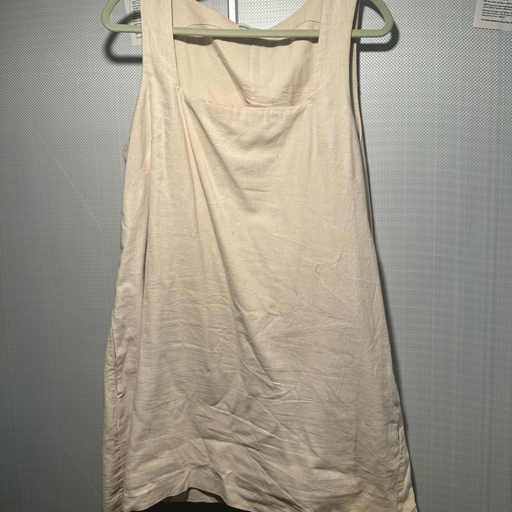Abercrombie Cream linen Sleeveless Dress